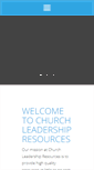 Mobile Screenshot of churchleadershipresources.com