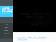 Tablet Screenshot of churchleadershipresources.com